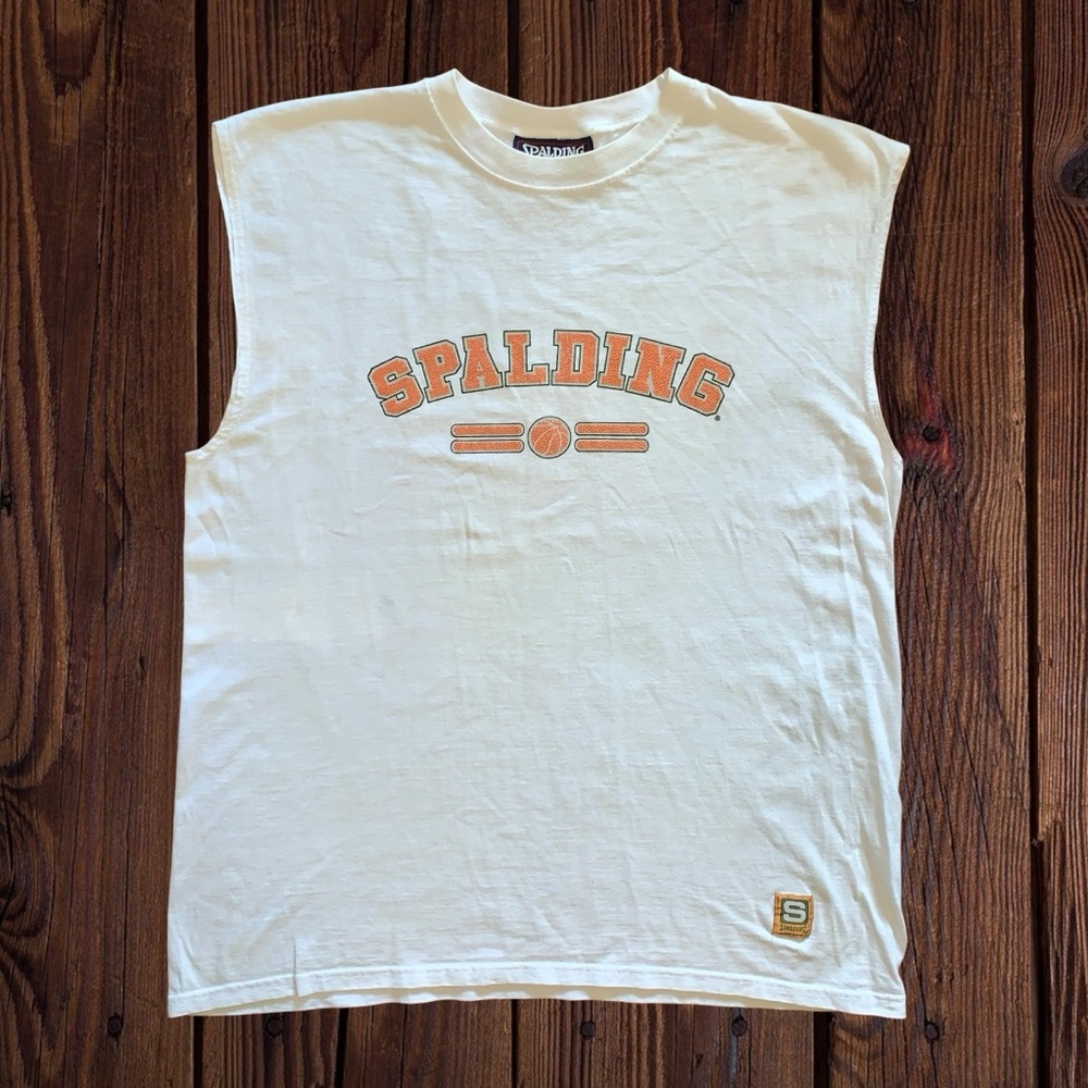 Vintage Spalding Cutoff Muscle Shirt Spellout